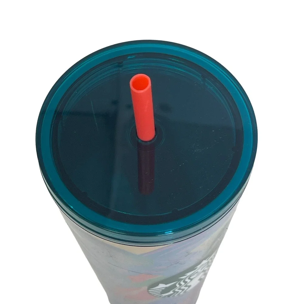 Starbucks Summer 2022 Forest Dream Aqua Terra Floral 24oz Tumbler Cold Cup (NEW)